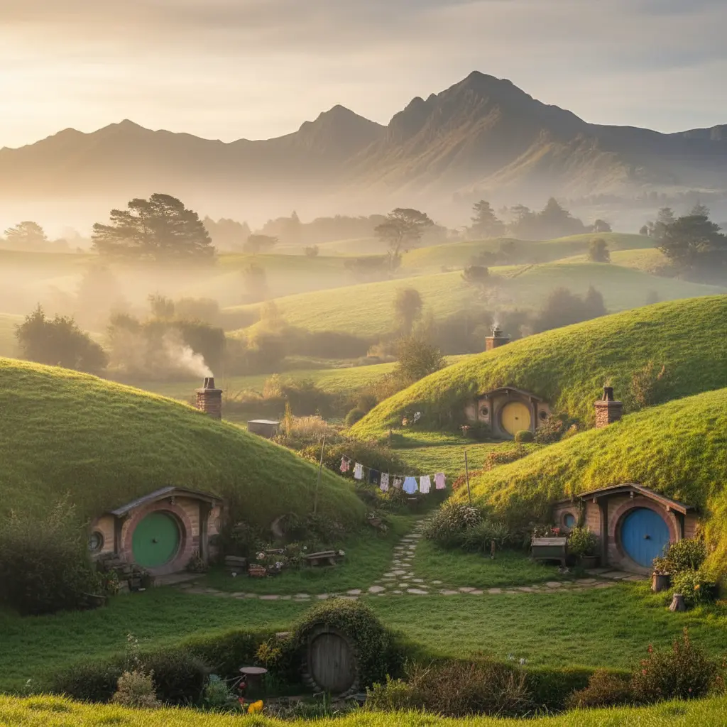 Hobbiton Movie Set